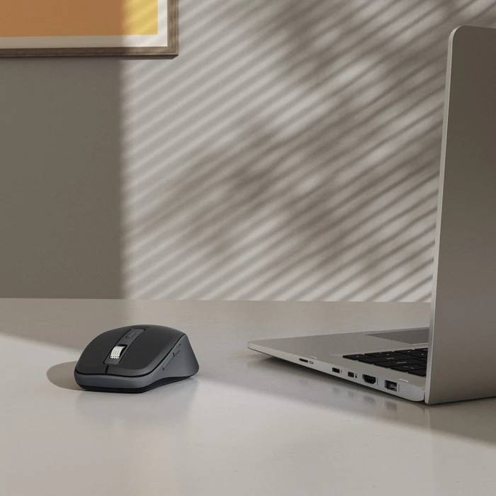 Hama WM-450 Silent Wireless Multi-Device Mouse schwarz/grau, USB/Bluetooth