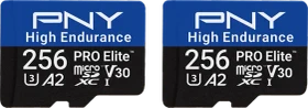 PNY Pro Elite High Endurance R100/W90 256GB Kit, UHS-I U3, A2, Class 10, 2er-Pack