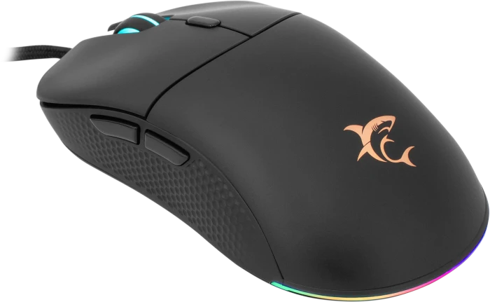 White Shark Bagdemagus Black Gaming Mouse, schwarz, USB