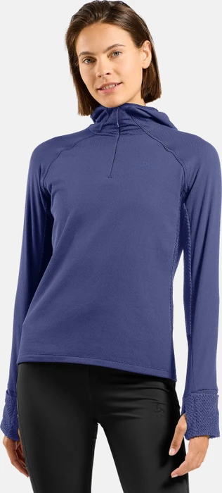Odlo X-Alp Trail Half Zip Hooded Laufshirt langarm skipper blue (Damen)