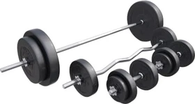 Gorilla Sports Hantelstangen Kunststoff Sternverschluss Set 100kg