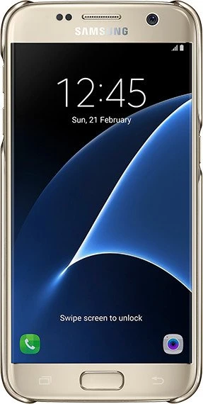 Samsung Clear Cover für Galaxy S7 gold