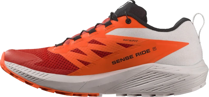 Salomon Sense Ride 5 lunar rock/shocking orange/fiery red (Herren)