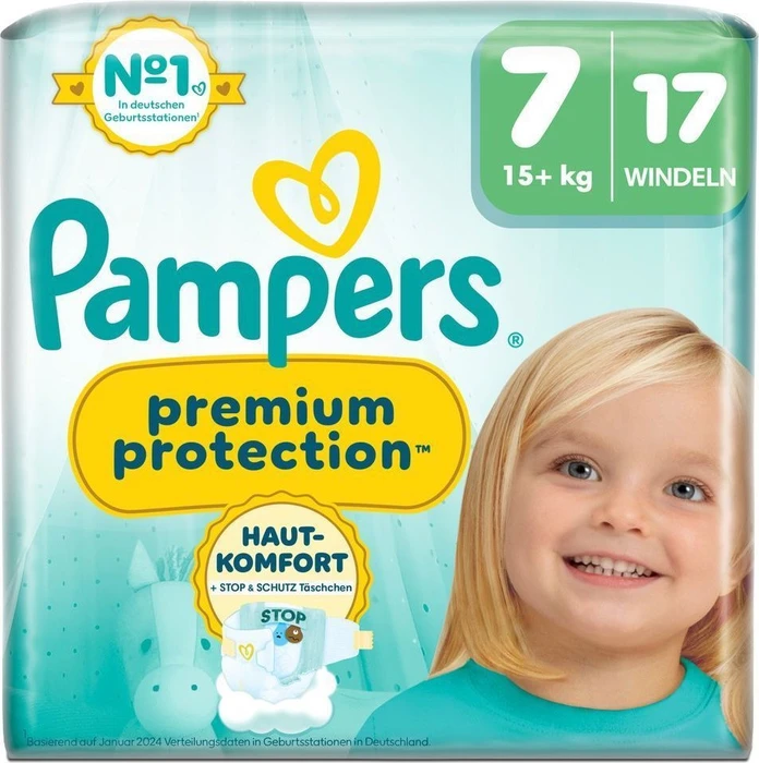 Pampers Premium Protection Gr.7 Einwegwindel, 15+kg