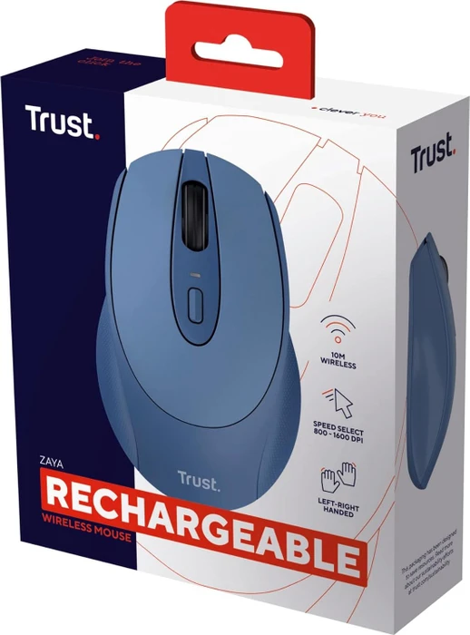 Trust Zaya Rechargeable Wireless Mouse blau, USB