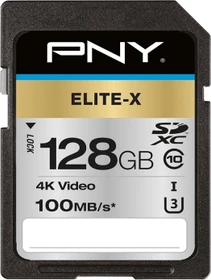 PNY Elite-X R100 128GB, UHS-I U3, Class 10