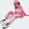 adidas Seasonal Essentials Tiberio 3-Streifen Tricot Trainingsanzug pink fusion/white/clear pink (Junior) Vorschaubild