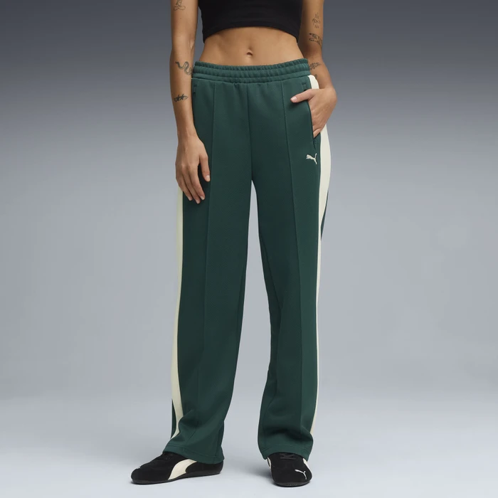Puma T7 Always On Straight Trainingshose lang green terrain (Damen)