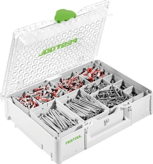 Festool SYS3 ORG M 89 SD-Set Schrauben/Dübel-Sortiment inkl. Systainer, 670 Stück