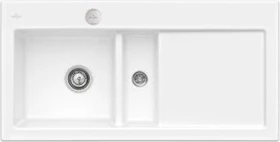 Villeroy & Boch Subway 60 flat flächenbündig Becken links mit Ablauffernbedienung snow white