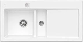 Villeroy & Boch Subway 60 flat flächenbündig Becken links mit Ablauffernbedienung snow white