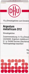 DHU Argentum Metallicum D12 Globuli, 10g
