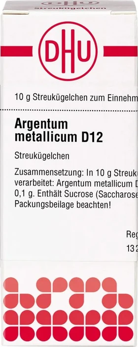 DHU Argentum Metallicum D12 Globuli, 10g