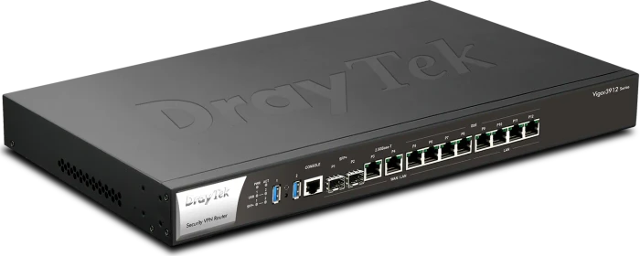 DrayTek Vigor 3912 Rackmount Gigabit Router, 10x RJ-45, 2x SFP+