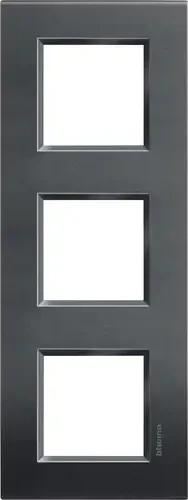 Bticino Livinglight Abdeckrahmen 3-fach, anthrazit