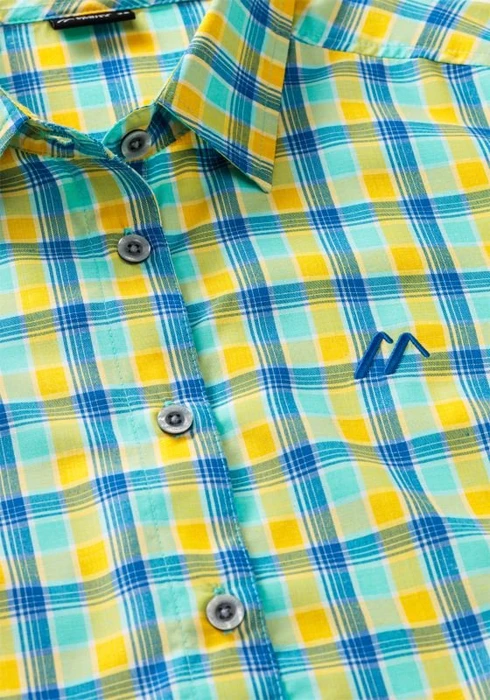 Maier Sports Nanni Hemd langarm blue yellow check (Damen)