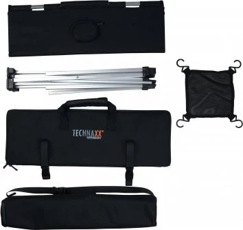 Technaxx TX-252 Faltbarer 60 Watt Solar Campingtisch schwarz