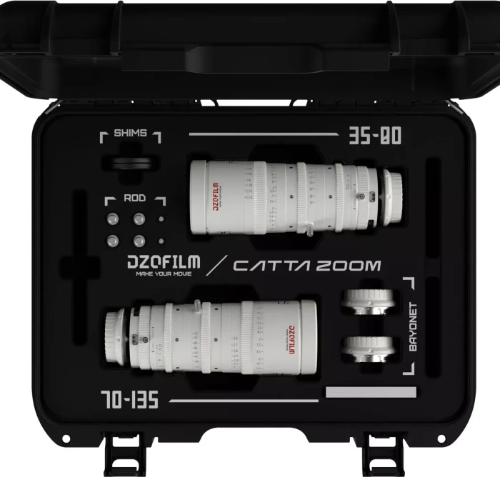 DZOFilm Catta Zoom 35-80mm / 70-135mm T2.9 Cine 2 Lens Set Weiß für Sony E
