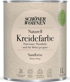 Schöner Wohnen Naturell Kreidefarbe innen sandbriese warmes beige, 1l