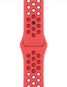 Apple Nike Sportarmband Regular für Apple Watch 41mm Bright Crimson/Gym Red