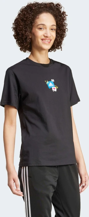 adidas Remoji Graphic T-Shirt kurzarm schwarz (Damen)