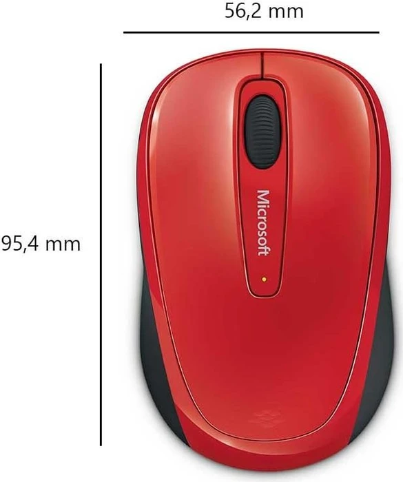 Microsoft Wireless Mobile Mouse 3500 flammrot Limited Edition, USB