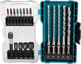 Makita Bohrer-/Bits-Zubehörset inkl. Werkzeugbox, 18-tlg.