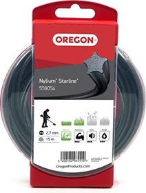 Oregon Nylium Starline Trimmerfaden für Rasentrimmer schwarz, 2.7mm/15m
