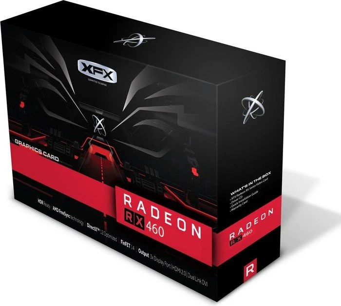 XFX Radeon RX 460 Single Fan, 4GB GDDR5, DVI, HDMI, DP