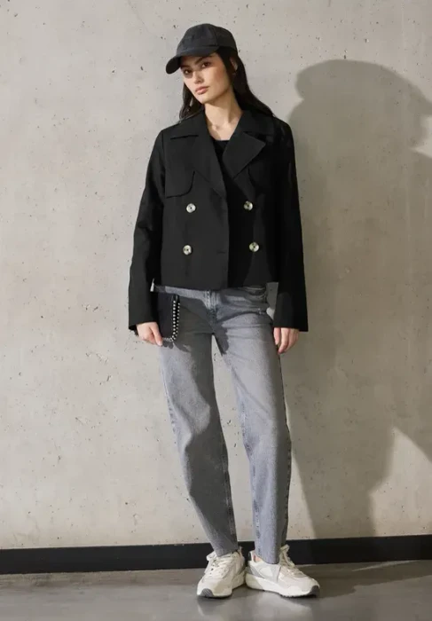 Street One Studio Kurzer Trenchcoat Jacke schwarz (Damen)