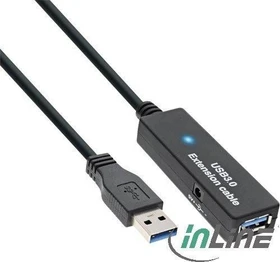 InLine USB 3.0 Aktiv-Verlängerung A/A, 10m (35655)