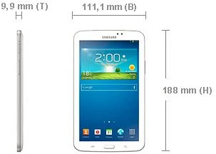 Samsung Galaxy Tab 3 7.0 T2110, weiß, 16GB, UMTS