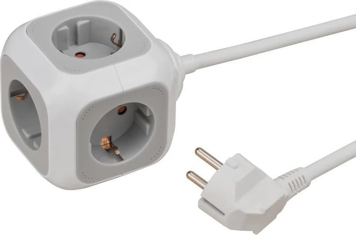 Brennenstuhl ALEA-Power Cube Schuko, 4-fach, 1.4m, weiß
