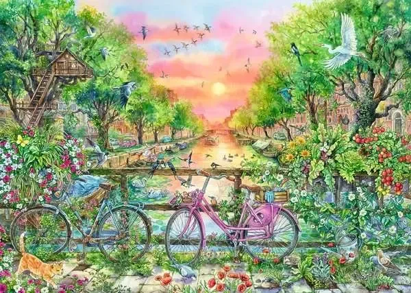 Ravensburger Puzzle Verträumte Fahrräder in Amsterdam