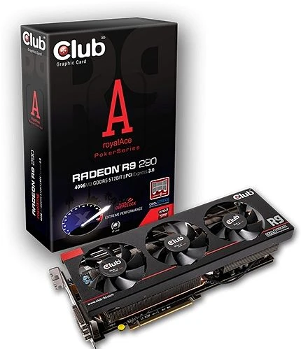 Club 3D Radeon R9 290 royalAce, 4GB GDDR5, 2x DVI, HDMI, DP