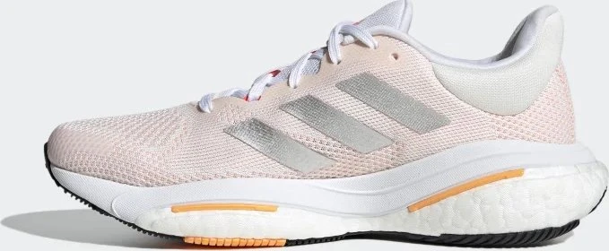 adidas Solar Glide 5 core white/silver metallic/light flash orange (Damen)