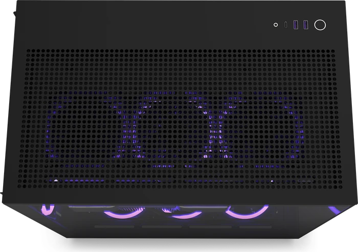 NZXT H9 Flow Black, schwarz, Glasfenster