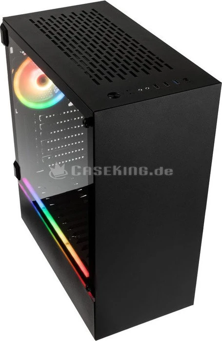 Kolink Bastion RGB, schwarz, Glasfenster