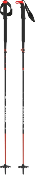 Atomic BCT Mountaineering Carbon SQS Touren Skistock grau/rot (Modell 2024/2025)