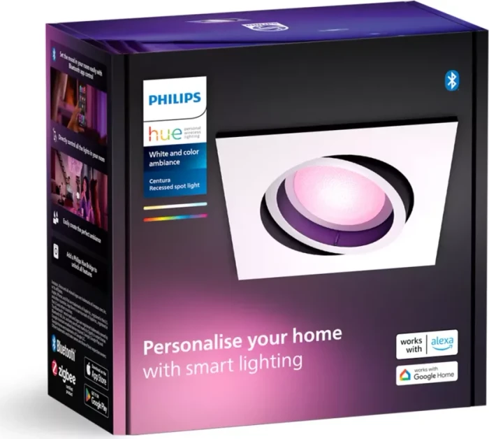 Philips Hue White and Color Ambiance Centura Einbauleuchte eckig weiß