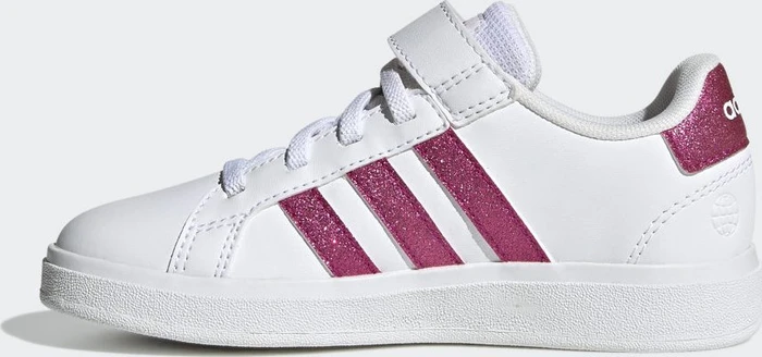 adidas Grand Court Court Elastic Lace and Top Strap cloud white/team real magenta (Junior)