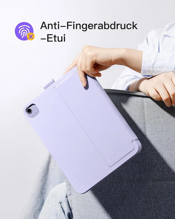 Inateck Superleicht Tastatur Hülle für iPad Air 6 11"/iPad Air 5/iPad 10/iPad Pro 11", violett, DE