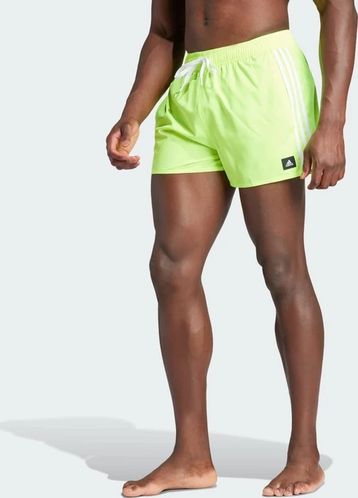 adidas 3-Streifen CLX Badeshorts lucid lemon/white (Herren)