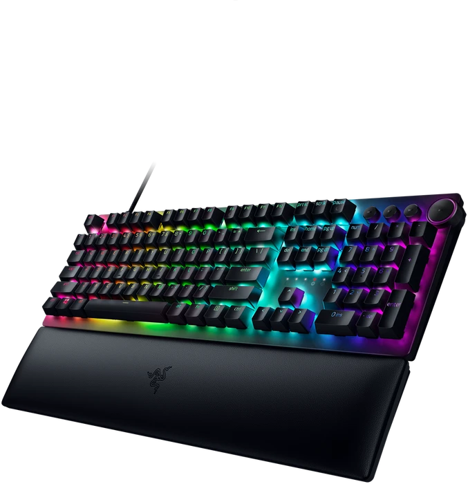 Razer Huntsman V2, schwarz, LEDs RGB, Razer Clicky Optical PURPLE, USB, FR
