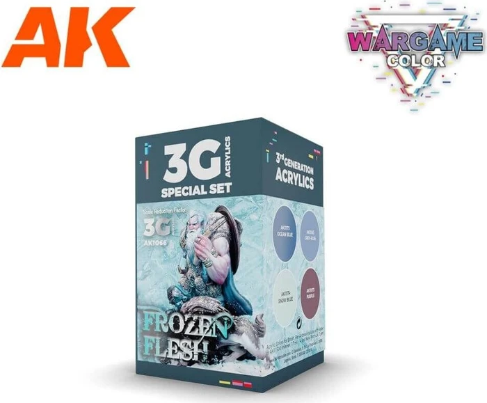 AK-Interactive 3rd Gen Acrylic Colors Wargame Color Set Frozen Flesh Farbset, 4-tlg.