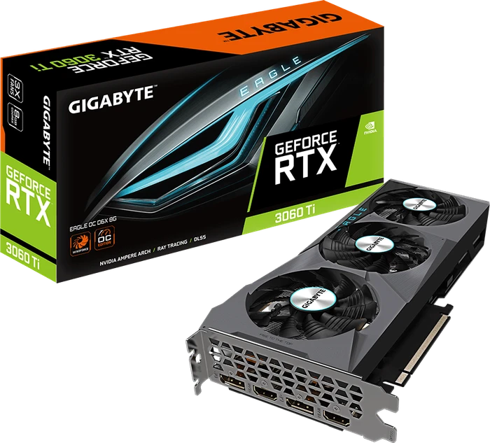 GIGABYTE GeForce RTX 3060 Ti EAGLE OC D6X 8G, 8GB GDDR6X, 2x HDMI, 2x DP