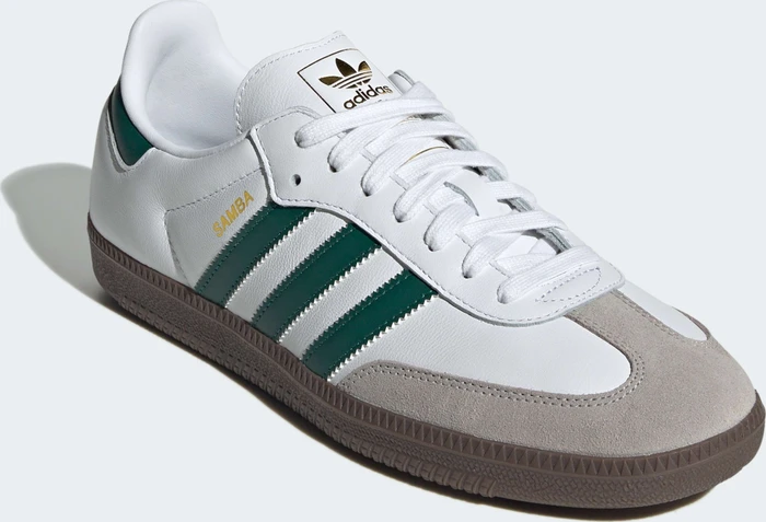 adidas Samba OG cloud white/collegiate green/clear granite