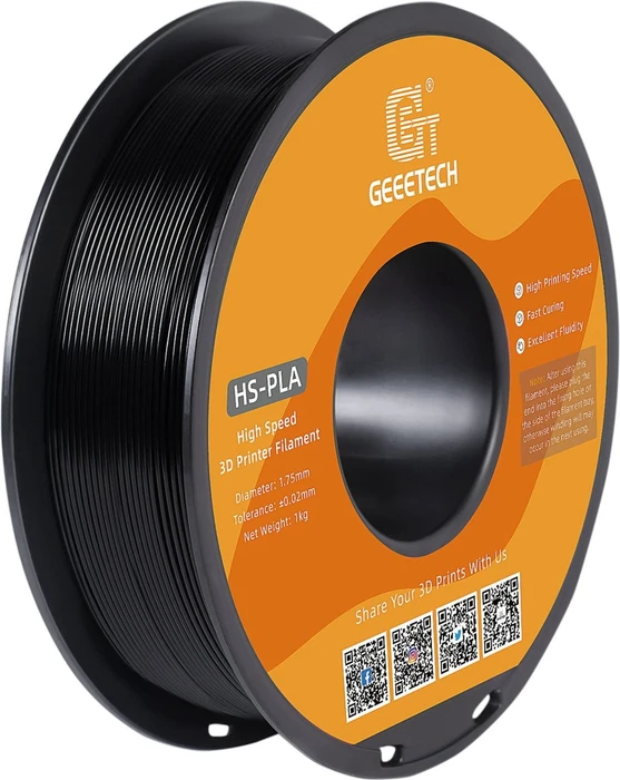 Geeetech HS-PLA, schwarz, Spule, 1.75mm, 1.00kg