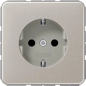 Jung Serie CD SCHUKO Steckdose Metall 16A 250V, platin