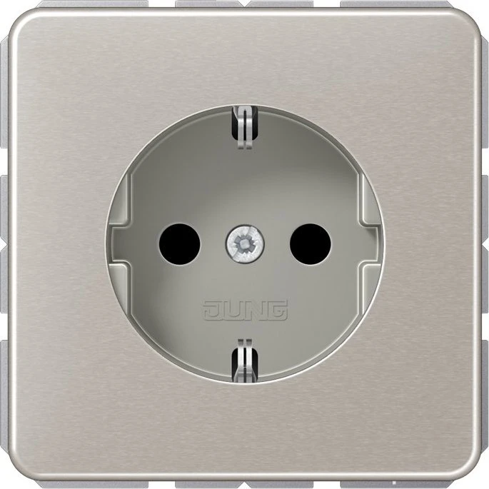 Jung Serie CD SCHUKO Steckdose Metall 16A 250V, platin